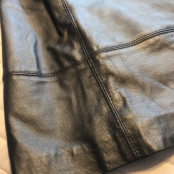 100% Genuine Leather Sleeveless Dress w/ Pockets - Picture 4 of 6